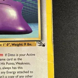 Pokemon TCG Ditto Fossil, 18/62, Regular Rare, LP Condition - Image 3
