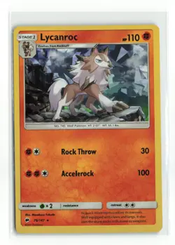 LYCANROC 76/147 CRACKED ICE POKEMON TCG NM-LP - Image 1