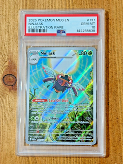 Pokemon TCG Ninjask Illustration Rare Mega Evolutions PSA 10 137/132 - Image 1