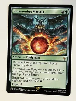 Summoning Materia Commander: Final Fantasy Non-Foil Regular MTG - Image 1