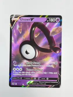 UNOWN V 65/195 Silver Tempest Holo Rare Full Art Pokemon TCG Near Mint - Image 1