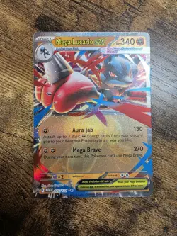 Mega Lucario EX 77/132 - Pokemon Mega Evolution TCG - Near Mint - Image 1