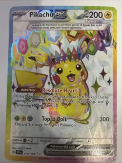 Pokemon TCG SV08 Surging Sparks Pikachu EX 219/191 Ultra Rare - Image 1