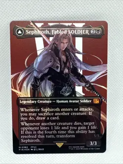 MTG - Sephiroth, Fabled SOLDIER (0382) (Borderless) Final Fantasy Foil NM - Image 1