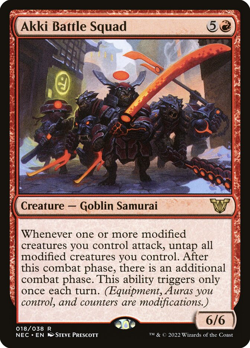 Akki Battle Squad [Neon Dynasty Commander #18] M/NM MTG Magic - Image 1