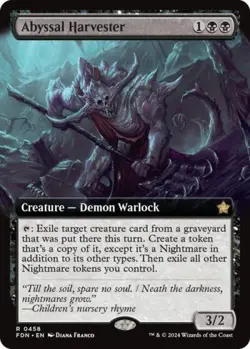 Abyssal Harvester (Extended Art) -Foil Near Mint MTG Foundations - Image 1