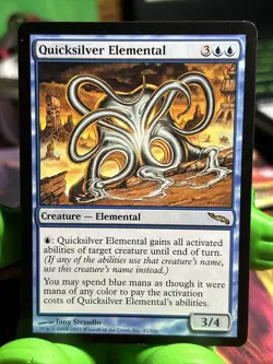 1x MTG / Quicksilver Elemental / Mirrodin / Great Condition + Free Bonus Cards! - Image 1