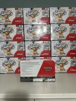 Pokemon TCG Prismatic Evolutions ETB + Booster Bundle COSTCO 2-Pack New Sealed - Image 2