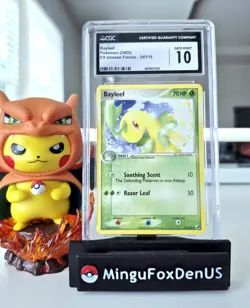 CGC 10 GEM MINT 💎 2005 Bayleef #35/115 Pokemon EX Unseen Forces VINTAGE - Image 1