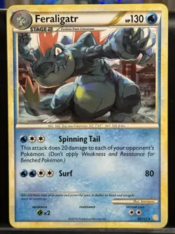Pokemon TCG Feraligatr 20/123 HeartGold SoulSilver Non Holo Rare - Image 1