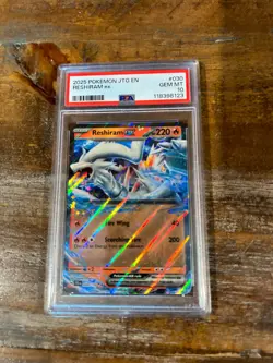 POKEMON 2025 Journey Together RESHIRAM EX #030 PSA 10 Gem Mint RARE - Image 1