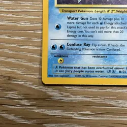 Pokemon TCG Lapras Holo Rare Fossil Unlimited 10/62 WOTC MP - Image 5