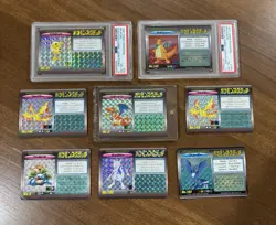 8 Tomy Scratch Pokemon Holo Lot - Charizard - Pikachu - Dragonite - Mewtwo - PSA - Image 1