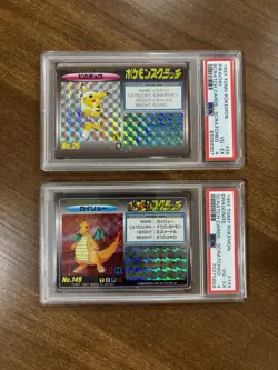 8 Tomy Scratch Pokemon Holo Lot - Charizard - Pikachu - Dragonite - Mewtwo - PSA - Image 2