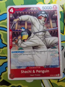 Shachi & Penguin OP09-003 Emperors in the New World One Piece TCG Card - Image 1