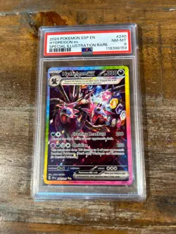 Pokemon 2024 Surging Sparks Special Illustration Rare HYDREIGON EX #240 PSA 8 - Image 1
