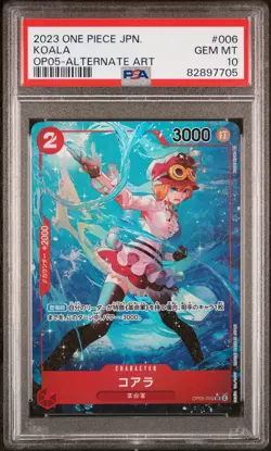 PSA 10 KOALA ALTERNATE ART 2023 ONE PIECE JAPANESE OP05-006 AWAKENING NEW ERA #6 - Image 1