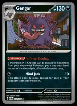 Pokemon Cards Gengar 050/088 Reverse Holo Perfect Order Rare NM - Image 1
