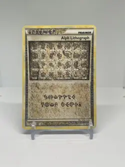 Alph Lithograph TWO Trainer Secret Rare HGSS Unleashed Pokemon Card - NM - Image 1