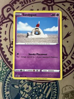 Sandygast 081/192 - Yuka Morii Clay Art Rebel Clash Pokemon Card - Image 3