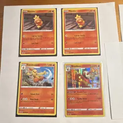 Pokemon Torchic, Combusken & Blaziken Set - 2020 4 Card Lot - Trading Card Game - Image 1