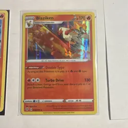 Pokemon Torchic, Combusken & Blaziken Set - 2020 4 Card Lot - Trading Card Game - Image 4