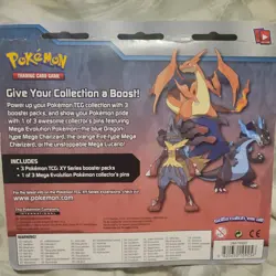 SEALED POKEMON 2014 3-Pack XY FLASHFIRE Blister Booster Coll. Pin (M Charizard) - Image 2