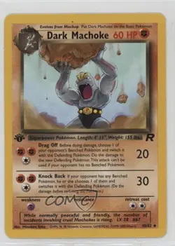 Dark Machoke 1st Ed. Pokemon Team Rocket #40 2000 - Image 1