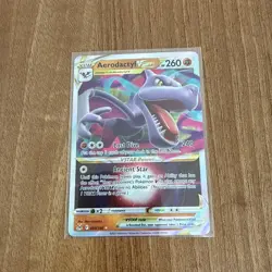Pokemon TCG Aerodactyl v Star Holo Ultra Rare Card 093/196 Lost Origin - Image 1