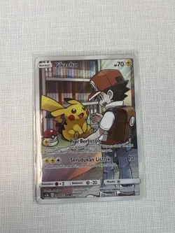 Pokemon Pikachu Secret Rare Full Art Holo Card 241/236 Sm-Cosmic Eclipse 70 HP - Image 1