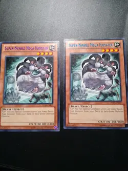 YuGiOh SUPER NIMBLE MEGA HAMSTER DL15-EN007 Rare BLUE & PURPLE x2 Pair - Image 1