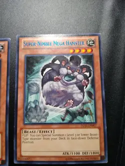 YuGiOh SUPER NIMBLE MEGA HAMSTER DL15-EN007 Rare BLUE & PURPLE x2 Pair - Image 2