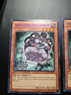 YuGiOh SUPER NIMBLE MEGA HAMSTER DL15-EN007 Rare BLUE & PURPLE x2 Pair - Image 3