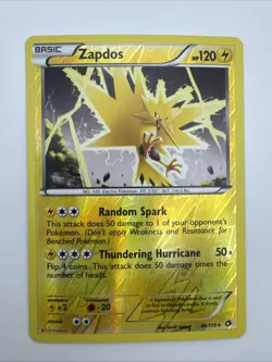 Pokemon TCG Zapdos Legendary Treasures Reverse Holo Card 46/113 Rare - Image 2