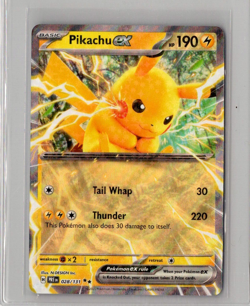 Pikachu ex - 028/131 - Pokemon TCG Prismatic Evolutions Double Rare NM - Image 1
