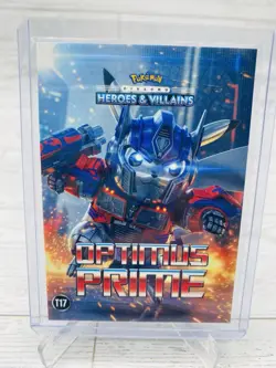 Pikachu as Optimus Prime Textured Foil Heroes & Villains non-Pokemon fan art - Image 1