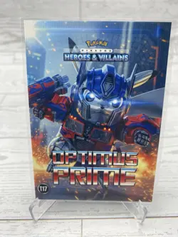 Pikachu as Optimus Prime Textured Foil Heroes & Villains non-Pokemon fan art - Image 2