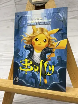 Pikachu as Buffy Rare Textured Foil Heroes & Villains (non- Pokemon fan art) - Image 3
