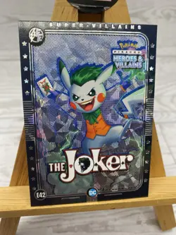 Pikachu as The Joker Rare Holo Heroes & Villains (non Pokemon DC Comics fan art) - Image 2