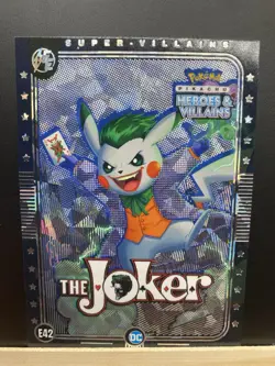 Pikachu as The Joker Rare Holo Heroes & Villains (non Pokemon DC Comics fan art) - Image 5