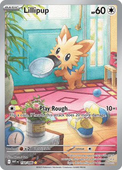Pokemon TCG Lillipup 154/086 Illustration Rare Scarlet & Violet White Flare NM/M - Image 1