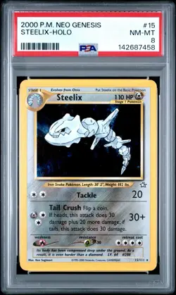2000 POKEMON NEO GENESIS STEELIX-HOLO PSA 8 - Image 1