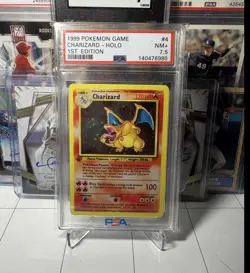 Charizard 1st Edition Holo 1999 Pokemon PSA 9 & 7.5 - Image 3