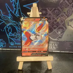 Pokemon - Cinderace V - 035/192 - SWSH Rebel Clash - Half Art RARE - Image 1