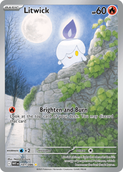Pokemon TCG Litwick 101/086 Illustration Rare Scarlet & Violet White Flare NM/M - Image 1