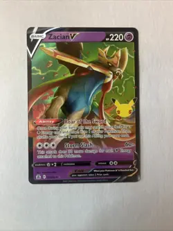 #016/025 Zacian V Holo Rare - Pokemon TCG Celebrations 25th Anniversary 2021 NM - Image 1