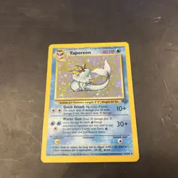 1999 Pokemon Jungle Vaporeon 12/64 Holo Rare Unlimited Eeveelution - Image 1