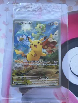 POKEMON PIKACHU IR SCARLET AND VIOLET BLACK STAR PROMO #027 SEALED - Image 4