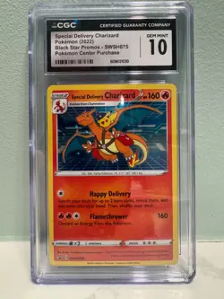 🔥🏆 CGC GEM MINT 10 | Special Delivery Charizard SWSH075 Pokemon Center - Image 1