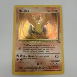 Moltres (12) Holo Rare Fossil 12/62 Pokemon MP/HP - Image 2